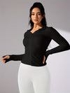 Veste de sport légère pour femmes - t-shirt zippé à manches longues pour une tenue décontractée et sportive