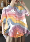 Chemisier décontracté femme à manches mi-longues avec broderie florale - chemise légère pour le quotidien