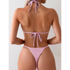 Ensemble de bain 2 pièces pour femmes, bikini taille haute élégant - haut triangle chic pour vos journées à la plage