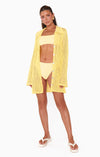 Ensemble de bain 2 pièces haut de gamme - bikini taille haute jaune pour des journées ensoleillées