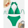 Ensemble de maillot de bain femme 2 pièces - haut triangle tendance et bas taille haute pour vos escapades à la plage