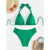 Ensemble de maillot de bain femme 2 pièces - haut triangle tendance et bas taille haute pour vos escapades à la plage