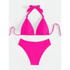 Ensemble de maillot de bain femme 2 pièces - haut triangle tendance et bas taille haute pour vos escapades à la plage