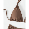 Ensemble de maillot de bain femme 2 pièces - haut triangle tendance et bas taille haute pour vos escapades à la plage
