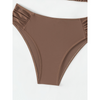 Ensemble de maillot de bain femme 2 pièces - haut triangle tendance et bas taille haute pour vos escapades à la plage