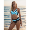 Ensemble de maillot de bain 2 pièces pour femmes - bikini taille haute à la mode avec soutien