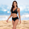 Ensemble de maillot de bain 2 pièces pour femmes - bikini taille haute à la mode avec soutien