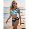 Ensemble de maillot de bain 2 pièces pour femmes - bikini taille haute à la mode avec soutien