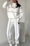 Ensemble de survêtement tendance en 2 pièces pour femmes - sweat à zip doux et pantalon décontracté