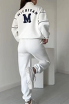 Ensemble de survêtement tendance en 2 pièces pour femmes - sweat à zip doux et pantalon décontracté