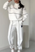 Ensemble de survêtement tendance en 2 pièces pour femmes - sweat à zip doux et pantalon décontracté