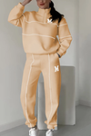 Ensemble de survêtement tendance en 2 pièces pour femmes - sweat à zip doux et pantalon décontracté