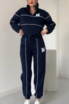 Ensemble de survêtement tendance en 2 pièces pour femmes - sweat à zip doux et pantalon décontracté