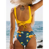 Ensemble de bikini 2 pièces pour femmes - haut à nouer et bas à liens latéraux pour la plage ou au bord de la piscine