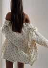 Ensemble coordonné femme 2 pièces - top fluide et jupe tendance en imprimé beige pour vos sorties d'été