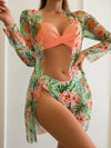 Ensemble de bikini floral 2 pièces pour femmes - maillot de bain élégant