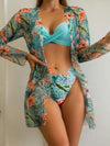 Ensemble de bikini floral 2 pièces pour femmes - maillot de bain élégant