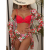 Ensemble de bikini floral 2 pièces pour femmes - maillot de bain élégant