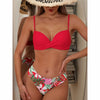 Ensemble de bikini floral 2 pièces pour femmes - maillot de bain élégant