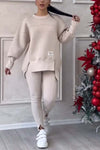 Ensemble femme surdimensionné de sweatshirt et leggings - tenue douce pour les journées décontractées