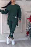 Ensemble femme surdimensionné de sweatshirt et leggings - tenue douce pour les journées décontractées