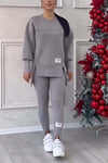 Ensemble femme surdimensionné de sweatshirt et leggings - tenue douce pour les journées décontractées