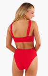Ensemble de maillot de bain 2 pièces pour femmes en rouge pimenté - plage tendance pour l'été