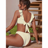 Ensemble de maillot de bain femme 2 pièces avec volants - tenue élégante pour la plage