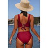 Ensemble de bain 2 pièces pour femmes - bikini taille haute tendance pour des vacances stylées