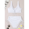 Ensemble de bain 2 pièces pour femmes - bikini taille haute tendance pour des vacances stylées