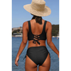 Ensemble de bain 2 pièces pour femmes - bikini taille haute tendance pour des vacances stylées