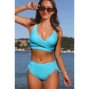 Ensemble de bain 2 pièces pour femmes - bikini taille haute tendance pour des vacances stylées