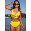 Ensemble de bain 2 pièces pour femmes - bikini taille haute tendance pour des vacances stylées
