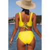 Ensemble de bain 2 pièces pour femmes - bikini taille haute tendance pour des vacances stylées