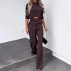 Ensemble tailleur 2 pièces - crop top raffiné et pantalon pour ladies