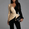 Jumpsuit chic - design en sequins or et noir pour femmes