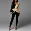 Jumpsuit chic - design en sequins or et noir pour femmes