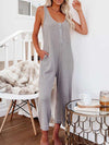 Salopette en maille pour femmes - overall stylée en tissu côtelé, tenue décontractée - tissu doux, poches fonctionnelles, facile à assortir