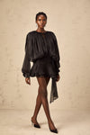 Robe de soirée femme avec manches ballons - silhouette fluide pour les occasions spéciales