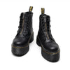 Bottines femme - cuir noir classique avec semelle épaisse pour un look tendance et des caractéristiques agréables