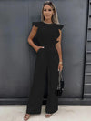Combinaison large à manches volantes - tenue estivale chic pour toutes les occasions