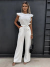 Combinaison large à manches volantes - tenue estivale chic pour toutes les occasions
