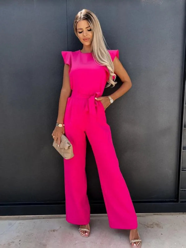 Combinaison large à manches volantes - tenue estivale chic pour toutes les occasions