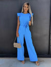 Combinaison large à manches volantes - tenue estivale chic pour toutes les occasions