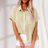 Blouse féminine décontractée - haut léger et chic à manches courtes pour le quotidien