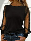 Blouse à manches transparentes pour femme - haut léger et décontracté