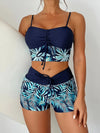 Ensemble de bikini 2 pièces pour femmes - crop top tendance et shorty