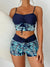 Ensemble de bikini 2 pièces pour femmes - crop top tendance et shorty