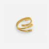 Bague en or pour femme au design élégant en triple spirale - pièce contemporaine pour les dames