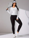 Veste de sport légère pour femmes - t-shirt zippé à manches longues pour une tenue décontractée et sportive